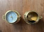 Vetus Scheepsbarometer - Barometer - Scheepsklop - Messing, Ophalen of Verzenden, Gebruikt, Interieur en Kussens