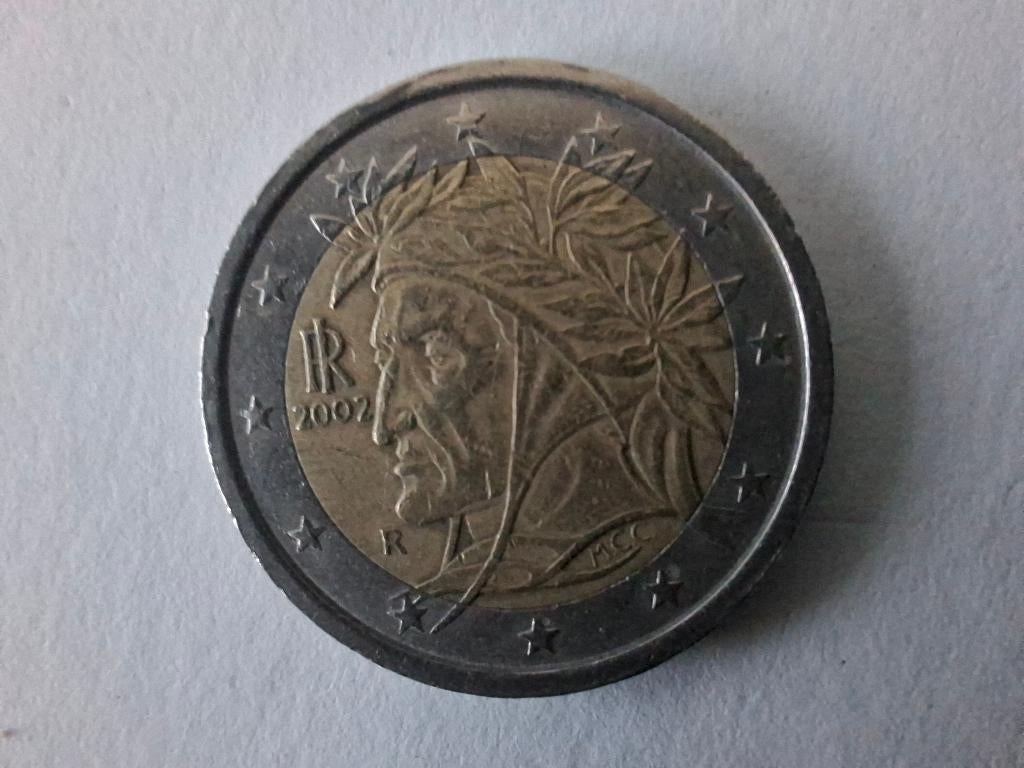zeldzame 2 euro Italië 2002 Dante Alighieri  (500), Postzegels en Munten, Munten | Europa | Euromunten, Ophalen of Verzenden, Italië