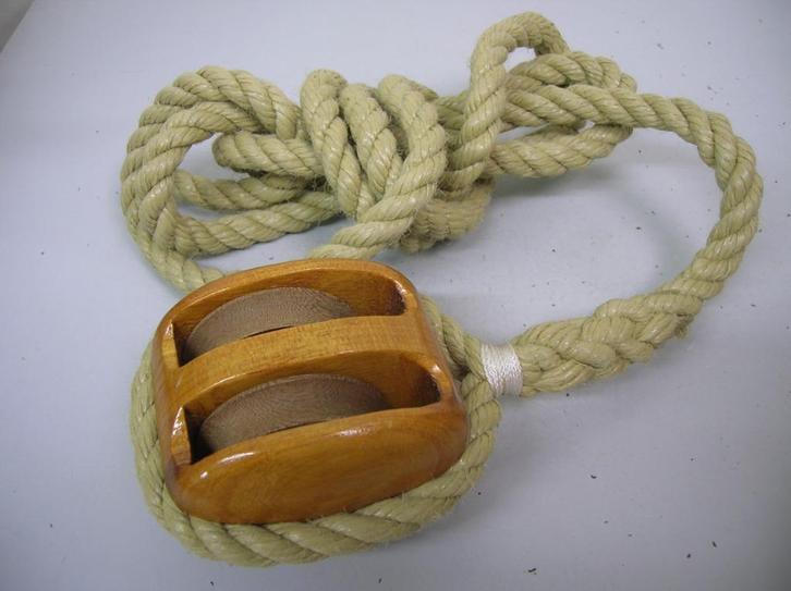 Stropblok, dubbelschijfs, voor max. 10 mm lijn, Watersport en Boten, Accessoires en Onderhoud, Nieuw, Lijn of Blok, Ophalen of Verzenden