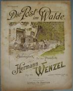 H. Wenzel Sheet Music - Die Post im Walde, Muziek en Instrumenten, Bladmuziek, Gebruikt, Ophalen of Verzenden