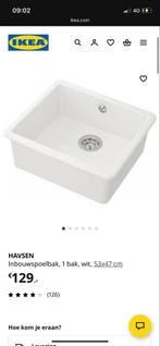 Nieuwe IKEA wasbak - HAVSEN, Huis en Inrichting, Keuken | Keukenelementen, Wit, Nieuw, Minder dan 100 cm, 25 tot 50 cm