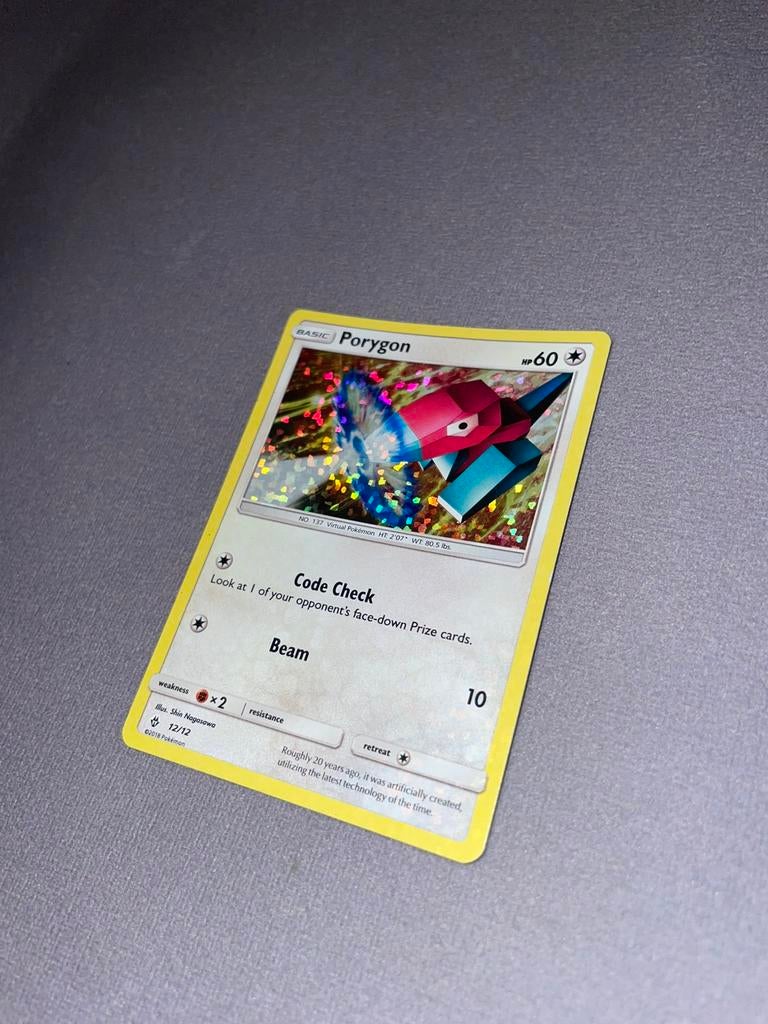 Pokemon Porygon 12/12 holo, Ophalen of Verzenden, Zo goed als nieuw, Losse kaart, Foil