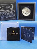 (5771) Australia LUNAR III TIGER 2022 PROOF One Ounce, Ophalen of Verzenden, Setje, Zilver