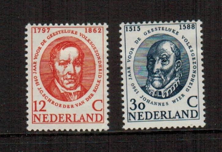743-744 Geestelijke Volksgezondheid 1960 Ongebruikt, Postzegels en Munten, Postzegels | Nederland, Postfris, Na 1940, Verzenden