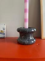 Vintage grijze marmer kandelaar, Huis en Inrichting, Woonaccessoires | Kandelaars en Kaarsen, Vintage, Overige materialen, Vintage