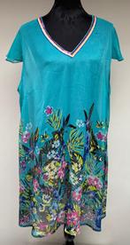 Superleuk blauwe voile tuniek met bloemen Yessica 48/50, Kleding | Dames, Grote Maten, Ophalen of Verzenden, Zo goed als nieuw