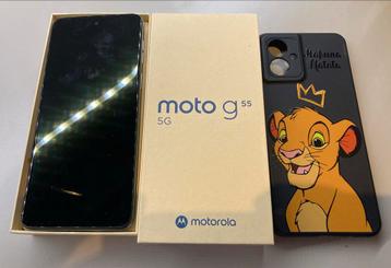 Motorola G55 5G 256GB + Lion King hoesje! + originele doos beschikbaar voor biedingen