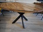 Mango houten eettafel 130 cm, Huis en Inrichting, Tafels | Eettafels, Ophalen, Gebruikt, Rond, Vijf personen of meer