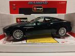 Aston Martin Vanquish British Racing green Bburago 1:18 KRD, Ophalen of Verzenden, Zo goed als nieuw, Auto, Bburago