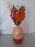 Vaas + Bloemen, Huis en Inrichting, Woonaccessoires | Vazen, Ophalen of Verzenden, Zo goed als nieuw, Glas, Minder dan 50 cm