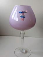 Lilaroze opaline vaas op glazen voet,, Ophalen of Verzenden