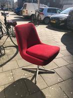 Mooie rode fauteuil, Stof, Vintage, Zo goed als nieuw, 50 tot 75 cm