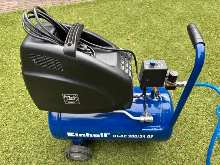 Einhell compressor olievrij 24L 8 bar, Doe-het-zelf en Verbouw, Compressors, Zo goed als nieuw, Minder dan 25 liter, Minder dan 200 liter/min