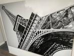 Canvas fotoposter Eiffeltoren zwartwit - 192x135, Ophalen, 125 cm of meer, Zo goed als nieuw, Foto of Poster