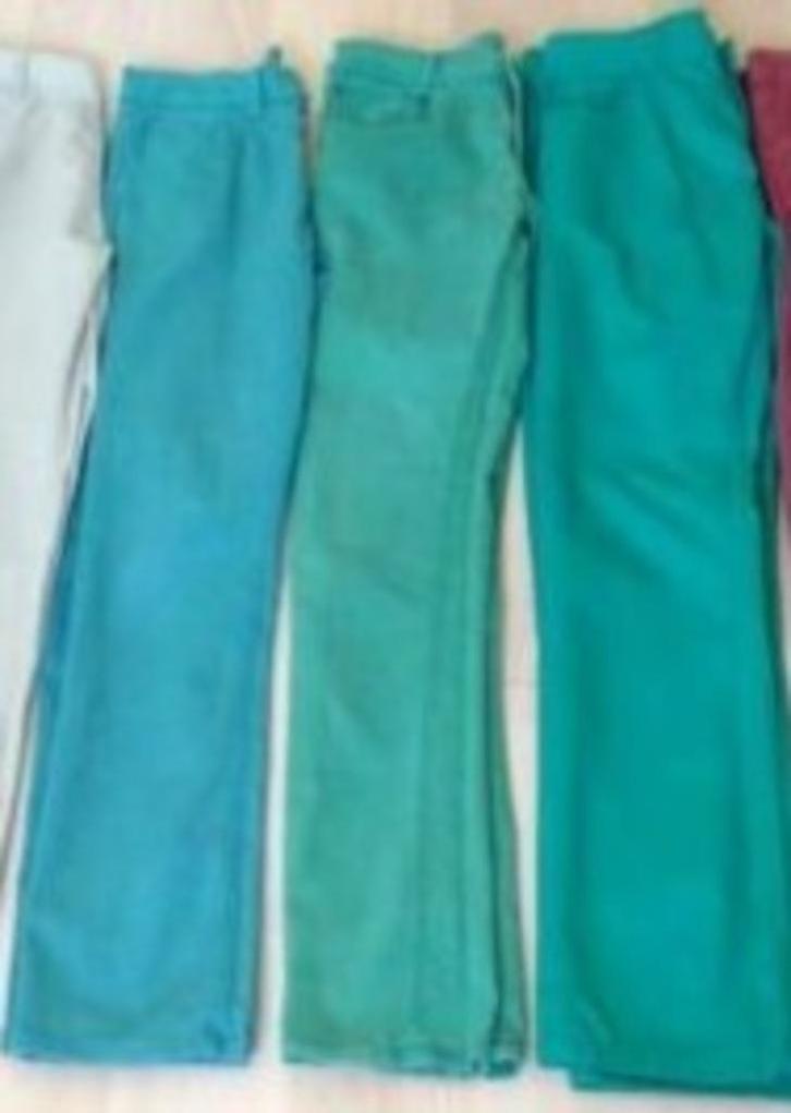 3 x lange broek katoen maat 176 diverse tinten groen, Kinderen en Baby's, Kinderkleding | Maat 176, Zo goed als nieuw, Jongen of Meisje