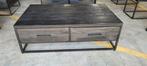 Zwarte mangohouten salontafel van 120x70cm, Huis en Inrichting, Tafels | Salontafels, 100 tot 150 cm, Nieuw, Metaal, Minder dan 50 cm