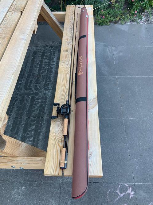 Westin W4 vertical -t 28-52 gram + daiwa tatula 200, Watersport en Boten, Hengelsport | Roofvissen, Zo goed als nieuw, Complete set