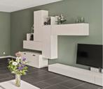 Hoogglans witte wandkast tv meubel - modern design, Huis en Inrichting, Ophalen, Overige materialen, 200 cm of meer, Zo goed als nieuw