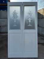 Set schuif / en-suite deuren met geëtst glas 220x119cm., Ophalen