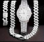 Horloge+ketting, Ophalen of Verzenden, Zo goed als nieuw, Staal, Overige merken