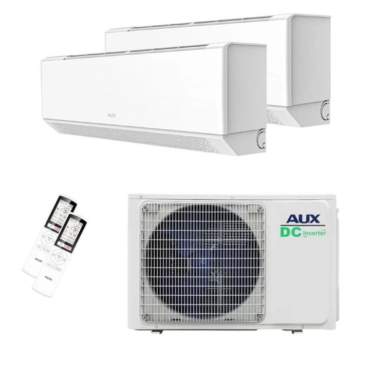 AUX AIRCO MULTISPLIT 5,3 kW MET 2 x 3,5 kW binnendelen WIFI, Witgoed en Apparatuur, Airco's, Nieuw, Wandairco, 100 m³ of groter