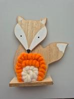 Houten vos decoratie met wol, Ophalen of Verzenden, Nieuw