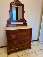 Antieke houten commode met spiegel, Antiek en Kunst, Ophalen