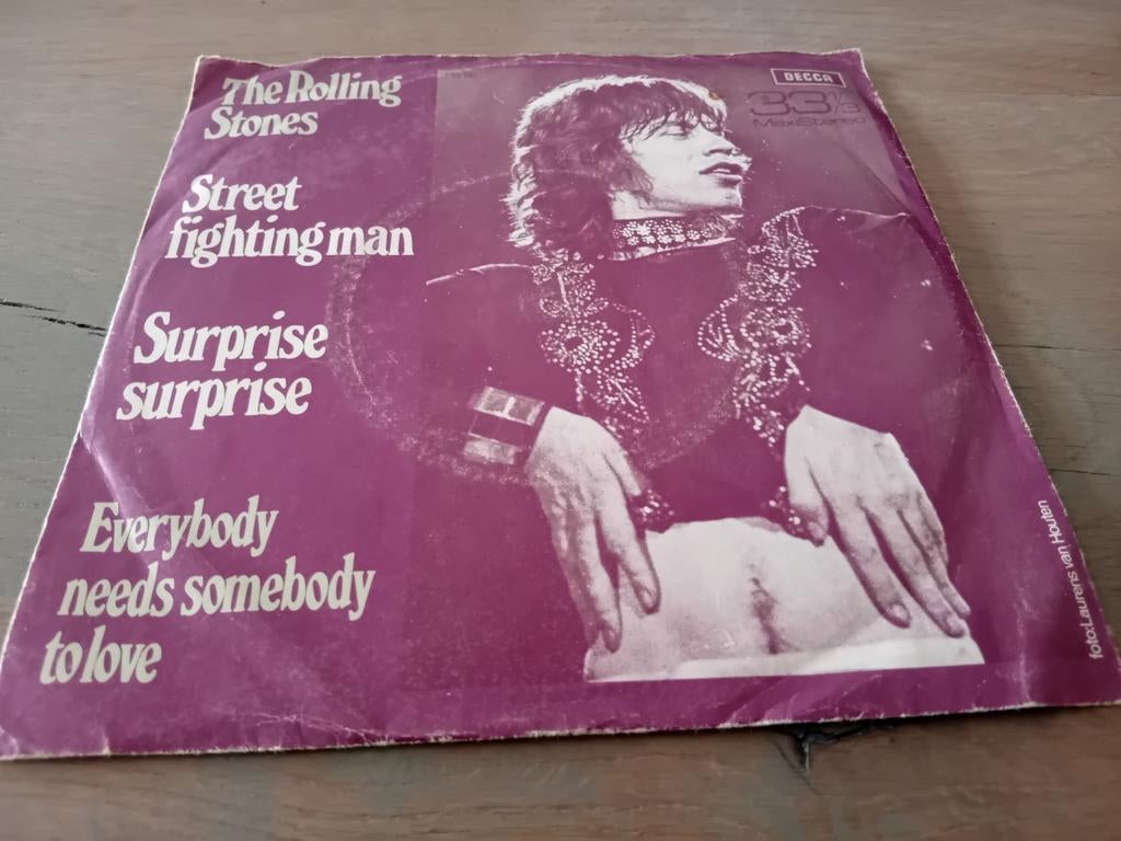 Rollingstones: Streetfighting man/Everybody needs somebody, Cd's en Dvd's, Vinyl | Rock, Gebruikt, Poprock, Overige formaten, Ophalen of Verzenden
