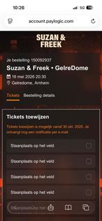 Suzan & Freek 16 mei 2026 Gelredome, Tickets en Kaartjes, Evenementen en Festivals, Twee personen