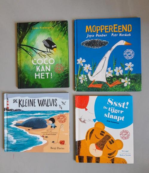 4 mooie prentenboeken: Coco - Walvis - Tijger - Moppereend, Boeken, Kinderboeken | Kleuters, Zo goed als nieuw, Ophalen of Verzenden