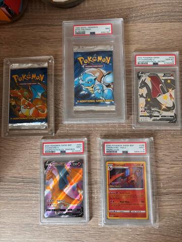 Pokemon psa charizard base set pre release Booster pack beschikbaar voor biedingen