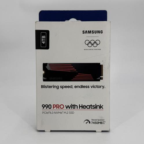 Samsung 990 Pro 4TB NVMe SSD (met Heatsink), Computers en Software, Harde schijven, Zo goed als nieuw