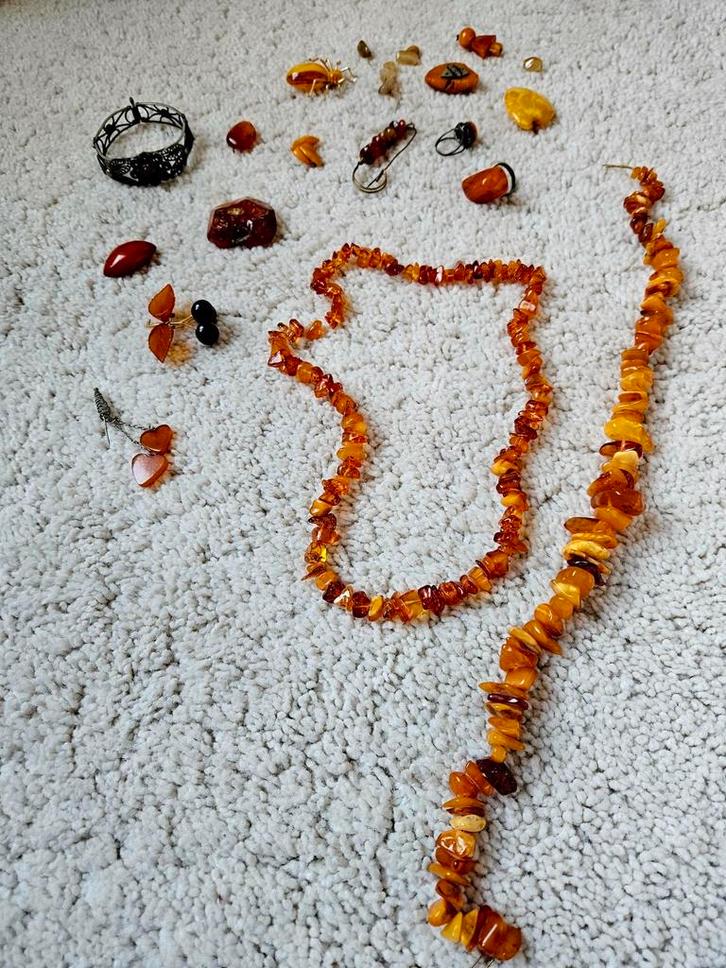 Unieke sieraden van echte edelstenen, barnsteen echte parels, Sieraden, Tassen en Uiterlijk, Kettingen, Nieuw, Steen of Mineraal