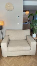 Beige Teddy Fauteuil Loveseat Stoel, Ophalen, Japandi, 75 tot 100 cm, Zo goed als nieuw