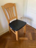 4 eetkamer stoelen, Huis en Inrichting, Ophalen, Gebruikt, Blauw, Hout