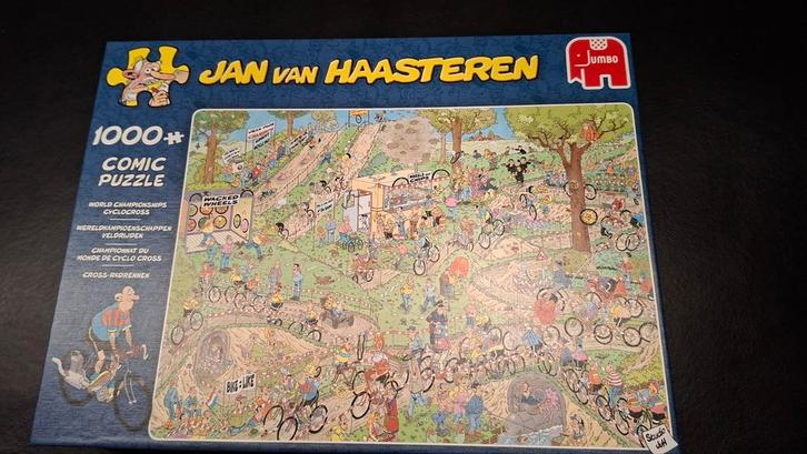 Jan van Haasteren WK veldrijden en 10 years studio - 1000 st, Hobby en Vrije tijd, Denksport en Puzzels, Zo goed als nieuw, Legpuzzel