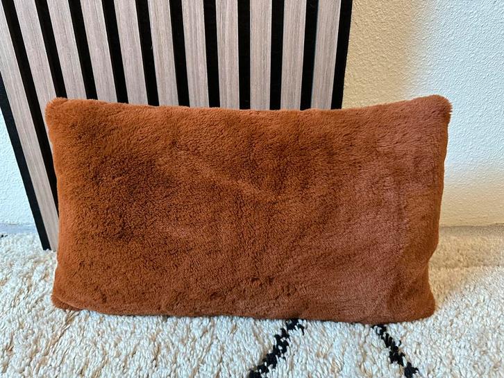 Sierkussen terra oranje inclusief vulling 50x30 cm, Huis en Inrichting, Woonaccessoires | Kussens, Gebruikt, Oranje, Rechthoekig