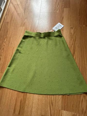 Groene jersey rok met glitters M beschikbaar voor biedingen