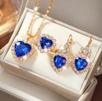 Nelemans Dames Sieradenset Blauw 3-delig, Nieuw, Ophalen of Verzenden, Overige materialen, Overige typen