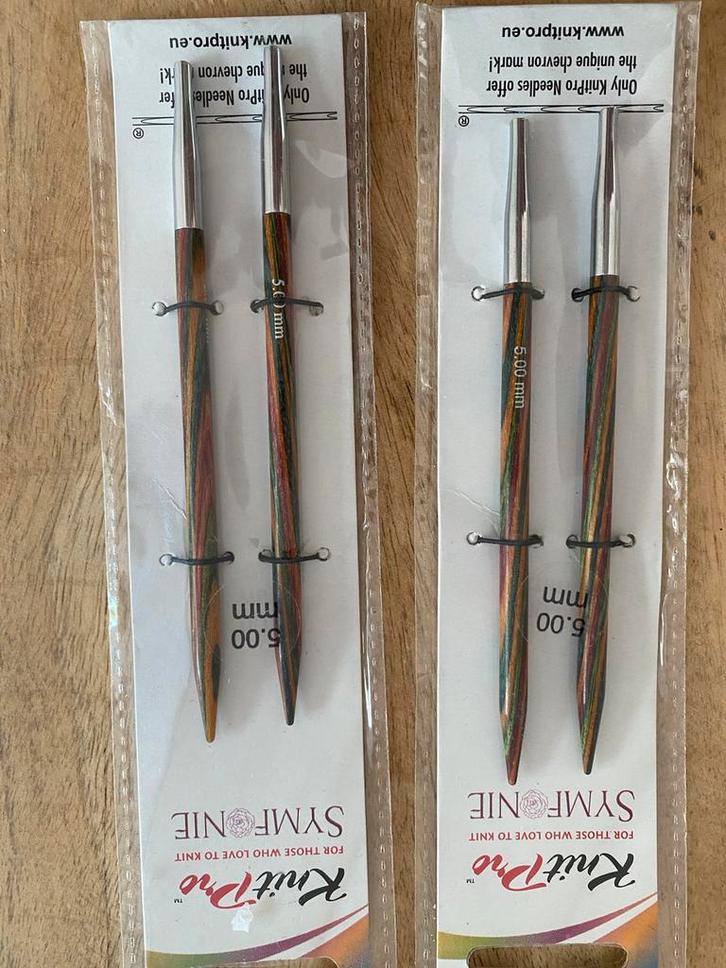 KnitPro Symfonie Verwisselbare Rondbreinaalden 5mm, Hobby en Vrije tijd, Breien en Haken, Nieuw, Breien, Naald, Ophalen of Verzenden
