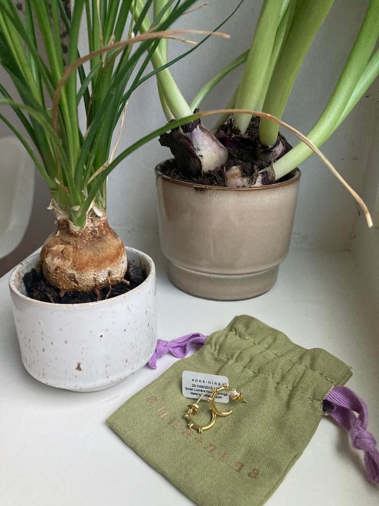 Small Lumière Hoop earrings Anna + Nina, Hangers, Nieuw, Ophalen of Verzenden, Met edelsteen