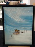 Mooi schilderij incl baklijst afm. Ca 30x40 cm, Antiek en Kunst, Kunst | Schilderijen | Abstract, Ophalen of Verzenden