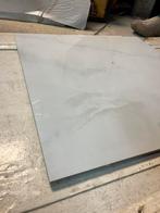 Hoogglans grijze tegels 60x60, Ophalen, Zo goed als nieuw, Minder dan 5 m², Vloertegels