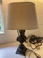 Antieke lamp met witte kap, Huis en Inrichting, Lampen | Tafellampen, Ophalen of Verzenden, Zo goed als nieuw