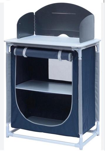 Campingkast - Blauw/Grijs - Met Opbergruimte beschikbaar voor biedingen