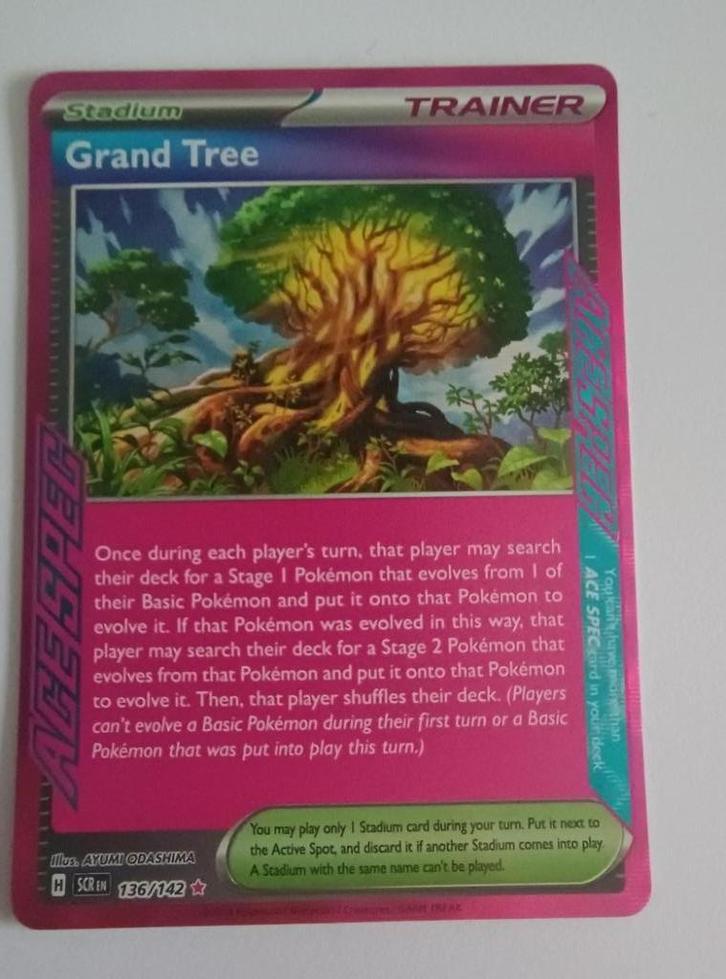 Grand Tree 136/142 (Stellar Crown), Hobby en Vrije tijd, Verzamelkaartspellen | Pokémon, Zo goed als nieuw, Losse kaart, Ophalen of Verzenden