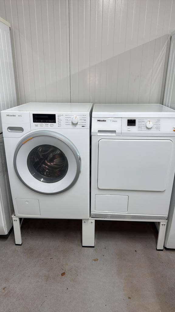 Miele Set - Wasmachine & Wasdroger - Zeer Netjes + VERHOGER, Witgoed en Apparatuur, Wasmachines, Zo goed als nieuw, 6 tot 8 kg