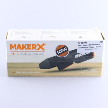 Worx Makerx 20v Draadloze mini hetelijm Pistool | Nieuw beschikbaar voor biedingen