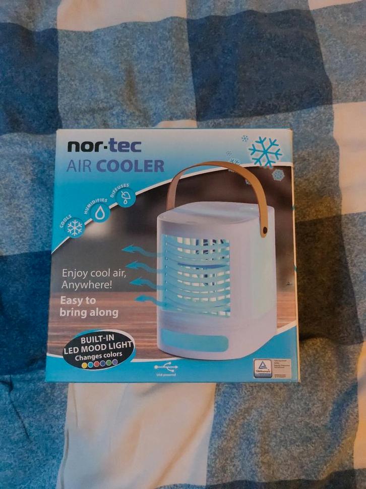 Compacte Nor-Tec Air Cooler - Nieuw in doos!, Witgoed en Apparatuur, Airco's, Nieuw, Mobiele airco, Minder dan 60 m³, 3 snelheden of meer