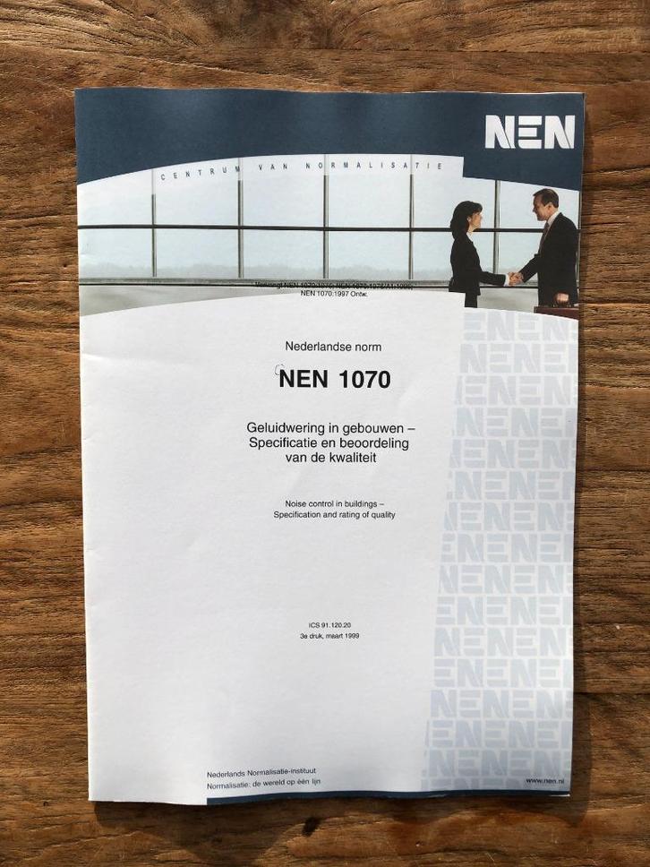 NEN 1070 Geluidwering in gebouwen, Boeken, Techniek, Zo goed als nieuw, Installatietechniek, Ophalen of Verzenden